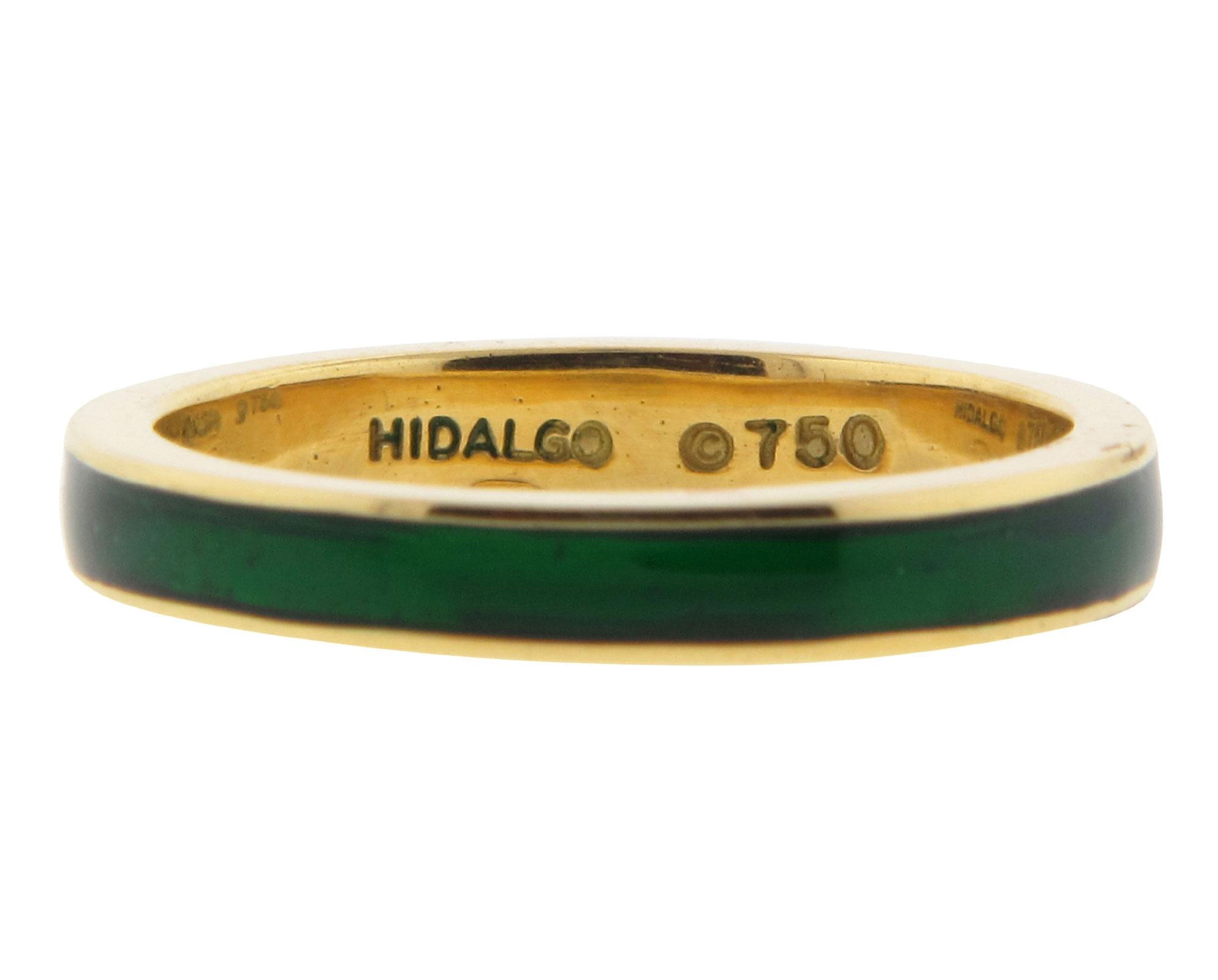 Hidalgo Enamel Ring 18k Yellow Gold eBay