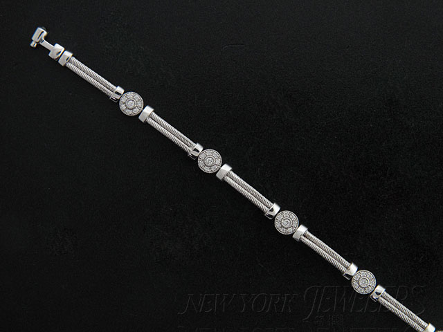  NEW CHARRIOL FLAMME BLANCHE 18KT DIAMOND BRACELET SIZE 7 06 