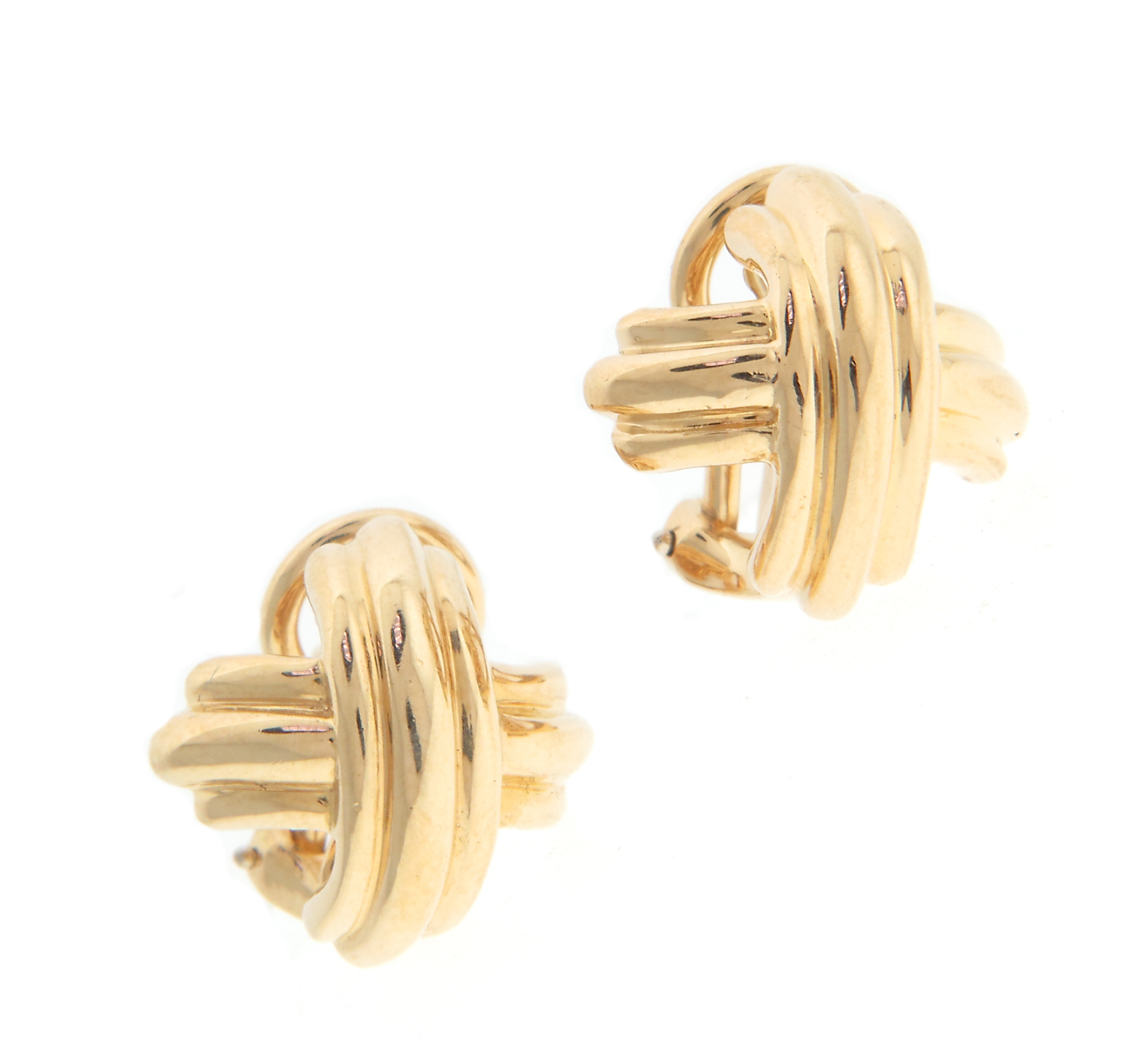 Tiffany & Co Signature "X" earrings 18K Yellow Gold Small Size RETIRED